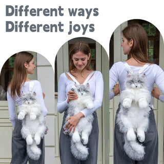 Silver Maine Coon Backpack-Majestic and Purrfect Companion