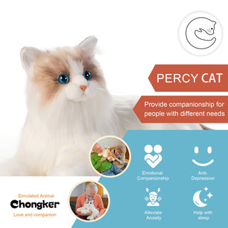 Percy Robot Cat - Interactive Emotional Support Pet Weighted Ragdoll Percy 1.1