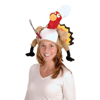 Thanksgiving Plush Chef Turkey Hat