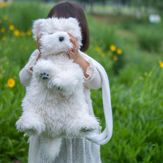 Westie Dog Backpack – Plush Bag for Girls & Puppy Lovers