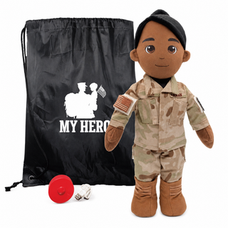 Air Force Daddy Doll | Military Doll | Recordable Female Dark Black