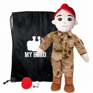 Air Force Daddy Doll | Military Doll | Recordable Female Fair Red