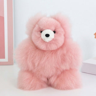 Fantasy Alpaca Stuffed Animal - Bear - Micro 7" Pink