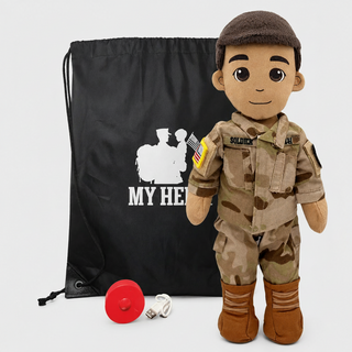 Army Daddy Doll | Military Doll & Army Doll | Recordable Male Tan Brown
