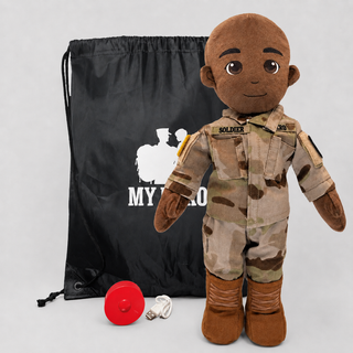 Army Daddy Doll | Military Doll & Army Doll | Recordable Male Dark Bald