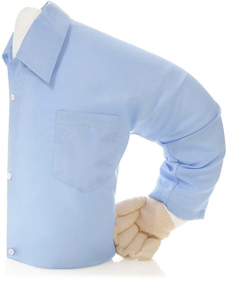 Boyfriend Pillow - Microbead Filling With Cotton Shirt - Always Cozy and Huggable Blue