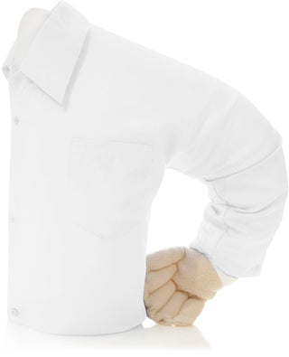 Boyfriend Pillow - Microbead Filling With Cotton Shirt - Always Cozy and Huggable White