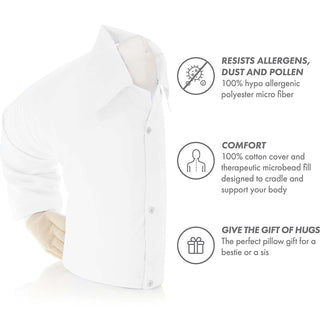 Boyfriend Pillow - Microbead Filling With Cotton Shirt - Always Cozy and Huggable