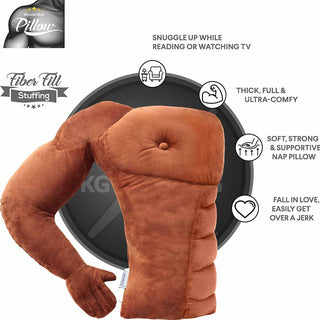 Muscle Man Pillow - Man Chest Pillow with Benefits & Support