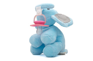 Blue Baby Elephant Pacifier Holder – Elephant Stuffed Animal 7"