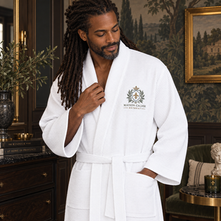 Waffle Spa Bathrobe for Men - Absorbent, Lightweight