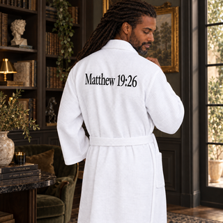 Waffle Spa Bathrobe for Men - Absorbent, Lightweight