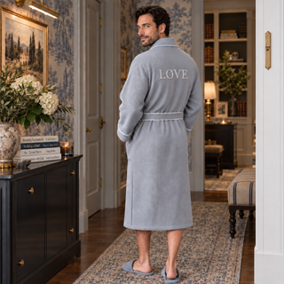 Premium Waffle Piping Robe for Men
