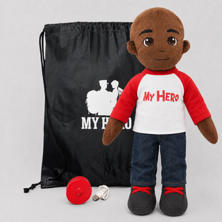 Custom Doll | Personalized Plush & Recordable Comfort Doll Male Dark Bald
