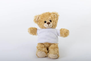 8" Happy Teddy Bear w/ Custom Tee Plushie Depot