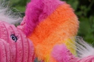 Rainbow Elephant Knottie® Plush Dog Toy