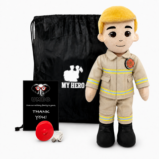 Firefighter Doll | Fireman Doll & Recordable Plush Male Fair Skin Blonde