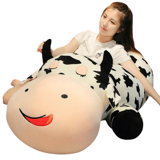Giant Lying Cow Plush Pillow 47" Plushie Depot