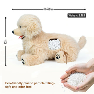 2.2lbs Golden Retriever Plush – Weighted Emotional Support Toy Gift