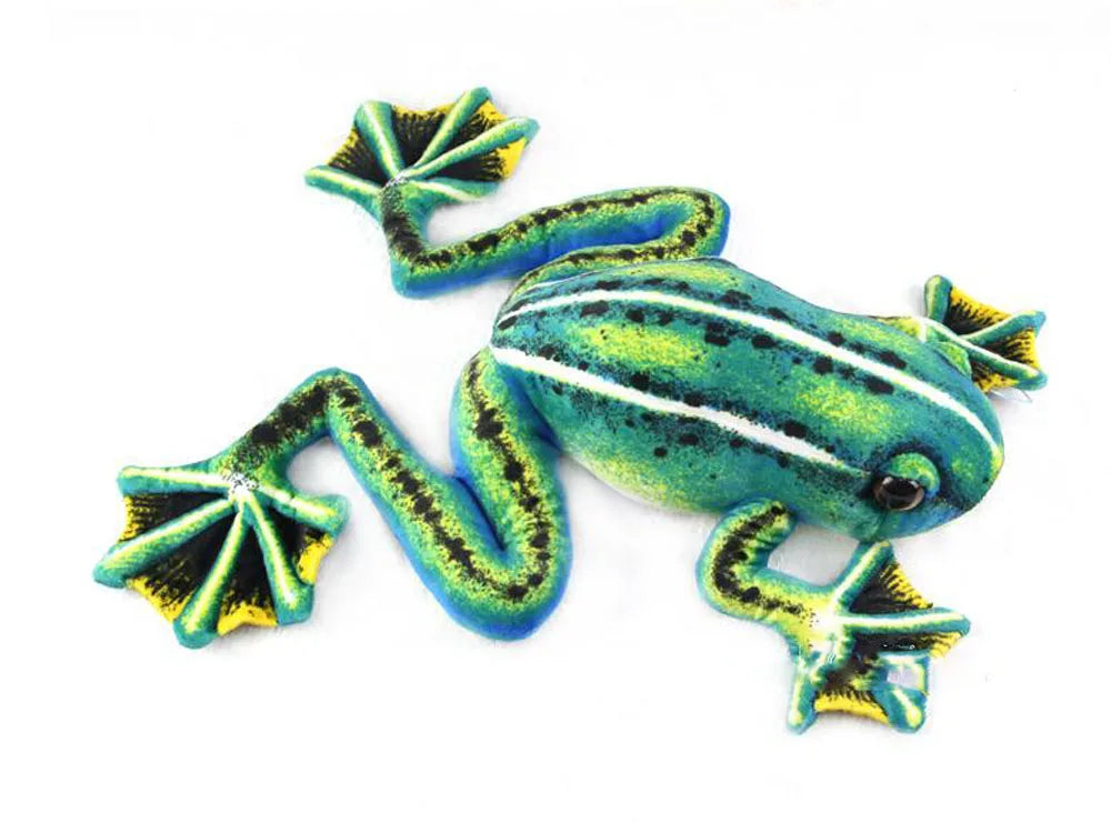 Realistic Flying Frog Plush Toy blue 19" Stuffed Animals - Plushie Depot