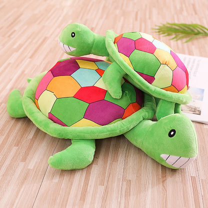 Smiling Rainbow Turtle Plushie Stuffed Animals - Plushie Depot