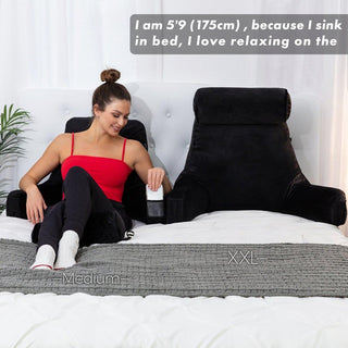 XXL Husband Pillow Oversized Bed Backrest Pillow with Arms