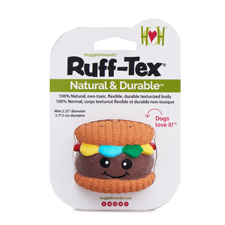 Big Buns Foodies Hamburger Ruff-Tex® Latex Ball Dog Toy Small