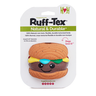 Big Buns Foodies Hamburger Ruff-Tex® Latex Ball Dog Toy Large
