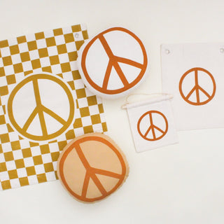 checkered peace sign banner Plushie Depot