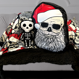 Spooky Christmas Plush Blanket - Skully Claus