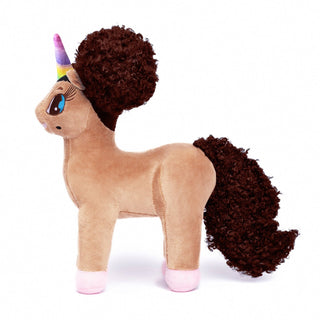 Guadalupe Unicorn Plush Toy with Afro Puffs - 12 inch | Plushie Depot