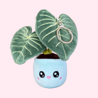 philodendron gloriosum cartoon Philodendron Gloriosum Plush Keychain – 5″ Rare Houseplant Bag Charm – Plushie Depot