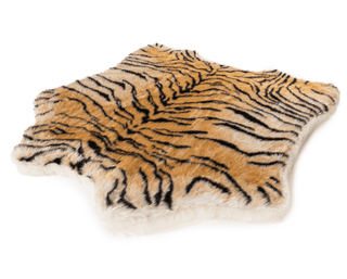 PupRug™ Animal Print Memory Foam Dog Bed - Tiger Faux Print