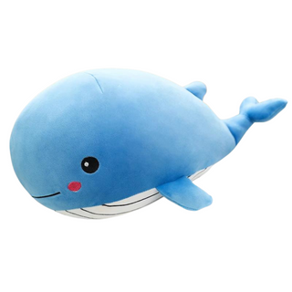 Kawaii Pink & Blue Whale Plushies Blue Stuffed Toys - Plushie Depot