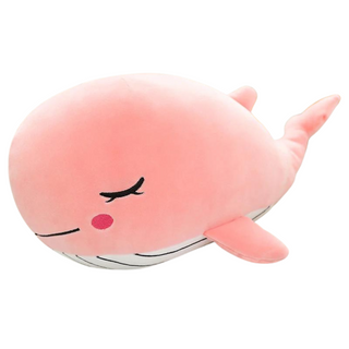 Kawaii Pink & Blue Whale Plushies Pink Stuffed Toys - Plushie Depot