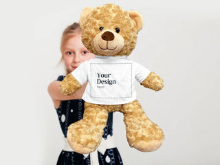 22" Happy Teddy Bear w/ Custom Tee - Plushie Depot