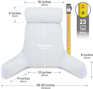 Medium Husband Pillow Oversized Back Pillow with Arms