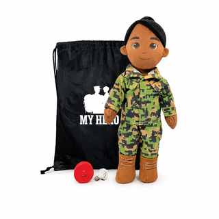 Marine Daddy Doll | Military Doll & Marine Doll | Recordable Female Dark Black