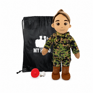Marine Daddy Doll | Military Doll & Marine Doll | Recordable Female Tan Brown