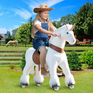 PonyCycle® Unicorn Large Riding Unicorn White