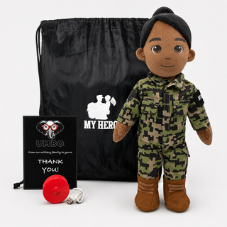 Navy Daddy Doll | Military Doll & Sailor Doll | Recordable Female Dark Black