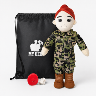 Navy Daddy Doll | Military Doll & Sailor Doll | Recordable Female Fair Red