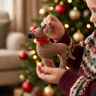 Great Dane Dog Hand Knit Christmas Ornament