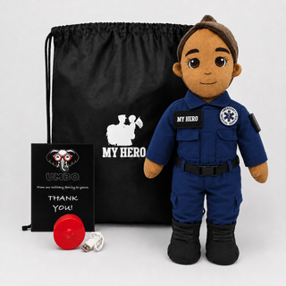 Paramedic Doll & EMT Doll | Recordable First Responder Gift Female Tan Brown