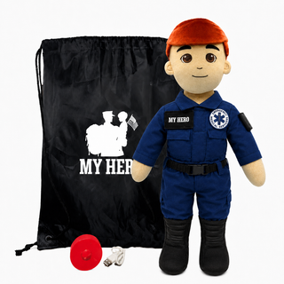 Paramedic Doll & EMT Doll | Recordable First Responder Gift Male Fair Red