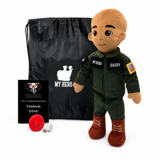 Pilot Daddy Doll | Military Doll in Flight Suit | Recordable Male Tan Bald