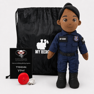 Police Doll | Police Officer Doll & Recordable Plush Female Dark Skin Black