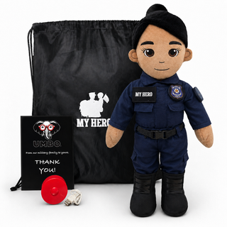 Police Doll | Police Officer Doll & Recordable Plush Female Tan Skin Black