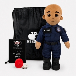 Police Doll | Police Officer Doll & Recordable Plush Male Tan Skin Bald