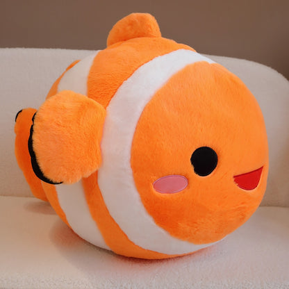 Kawaii Clown Fish Plushie Orange Stuffed Animals - Plushie Depot